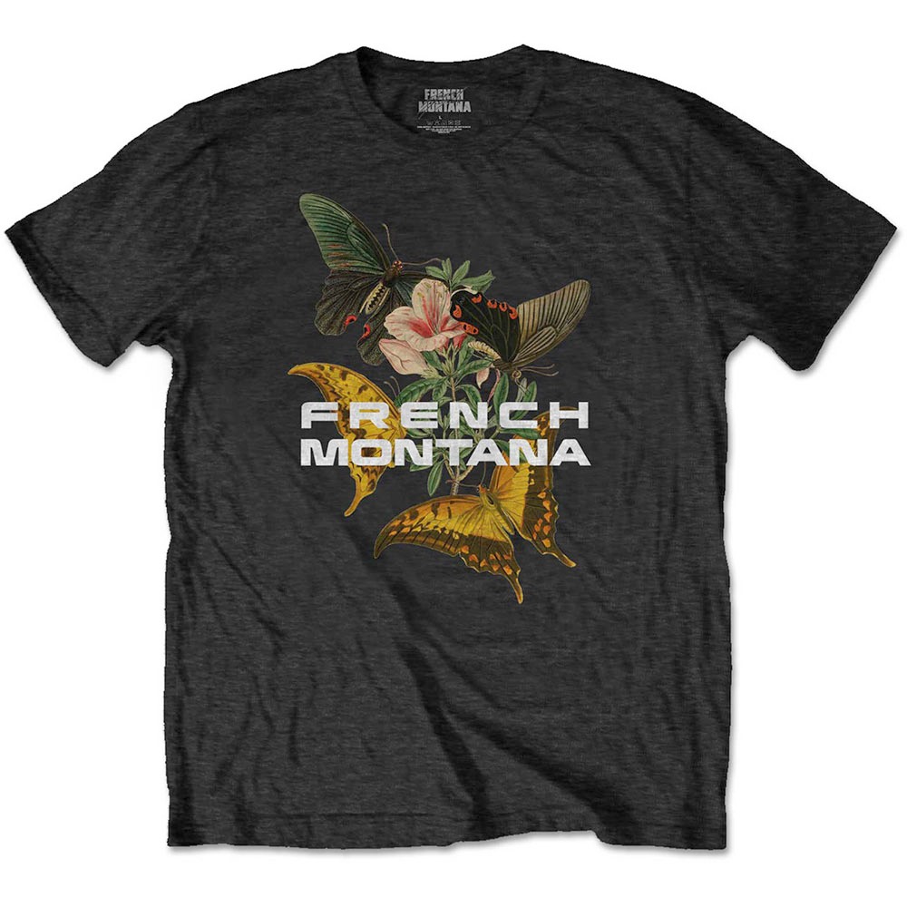 French Montana - Butterfly Heren Tshirt - Zwart